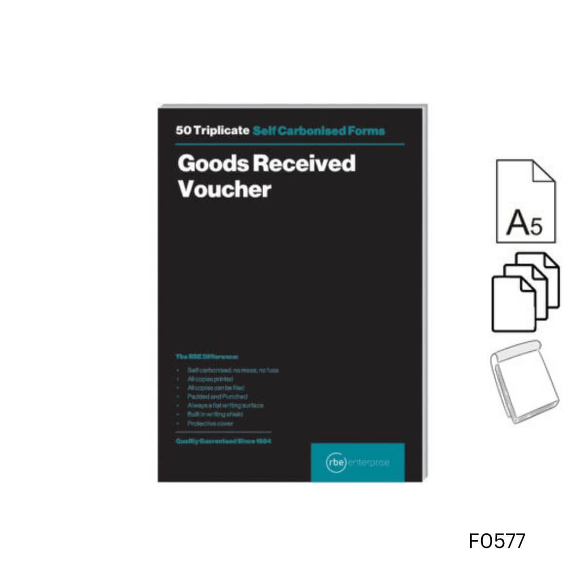 A5 Goods Received Voucher Pads