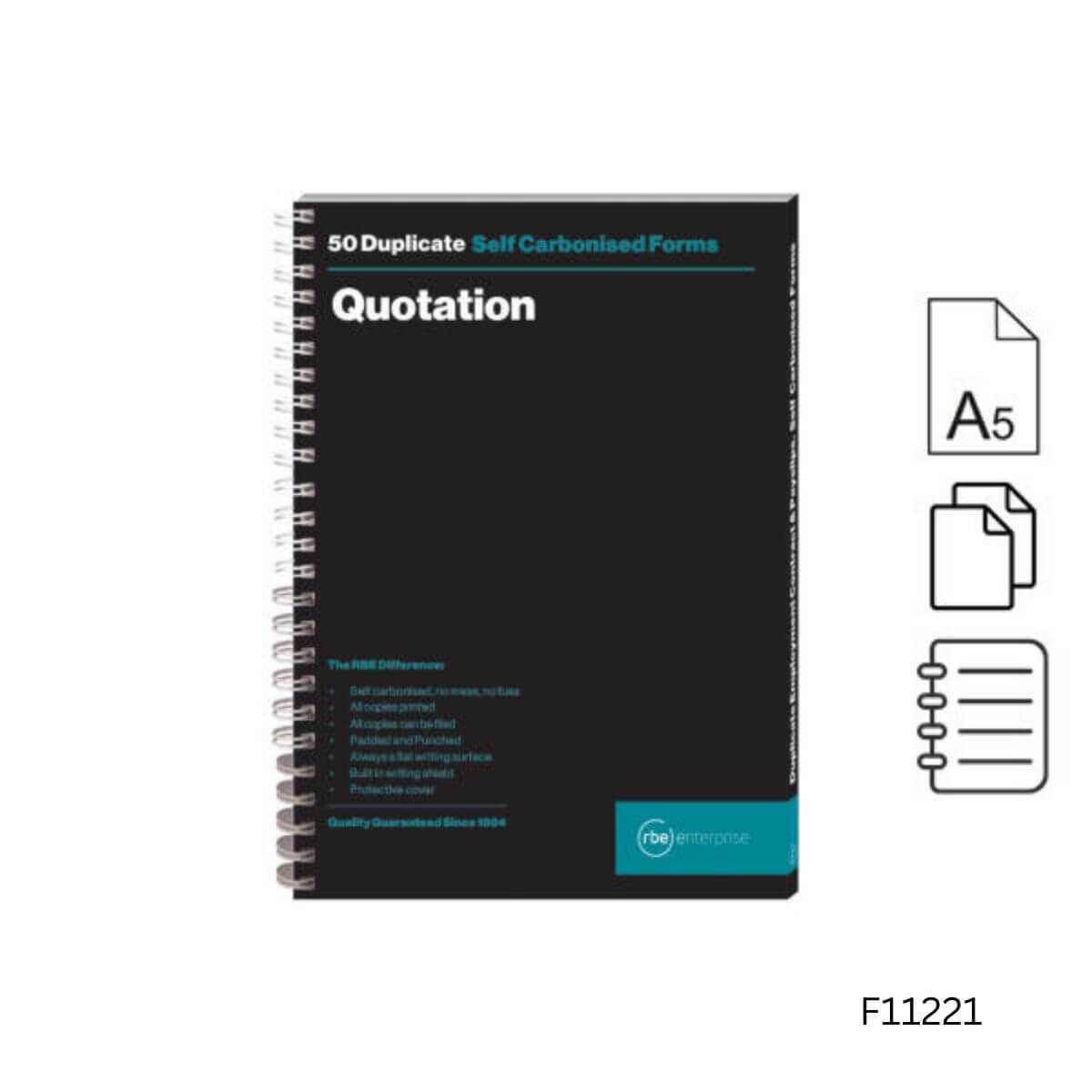 A5 Quotation Duplicate Spiral Bound Book