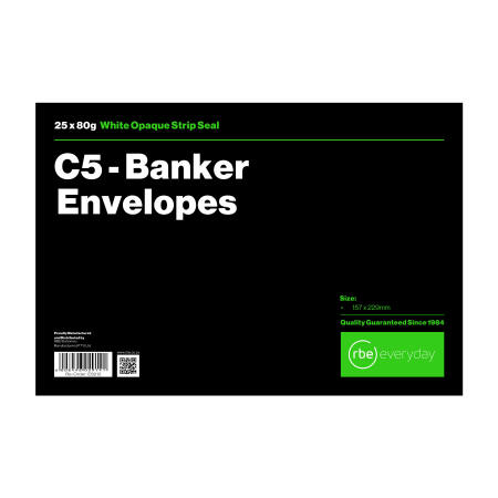 C5 Banker White Envelope