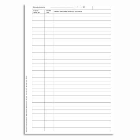 200 & 300 Page Occurrence Book
