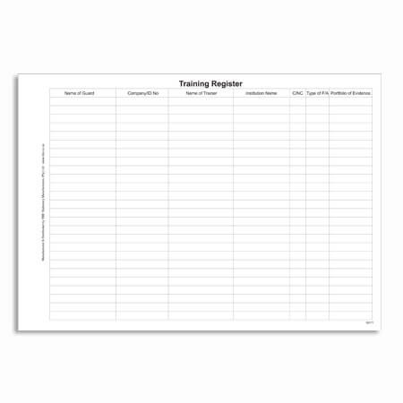 Security Training Register