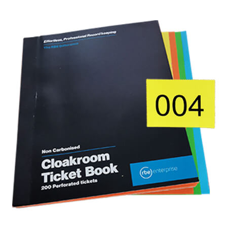 Cloakroom Tickets - Enterprise Range