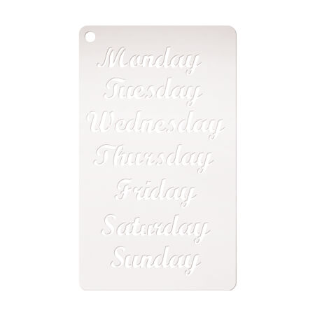 Stencil Set - Days of the Week