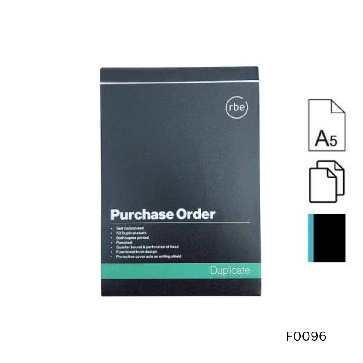 Purchased Order A5 Duplicate Quarter Bound Book