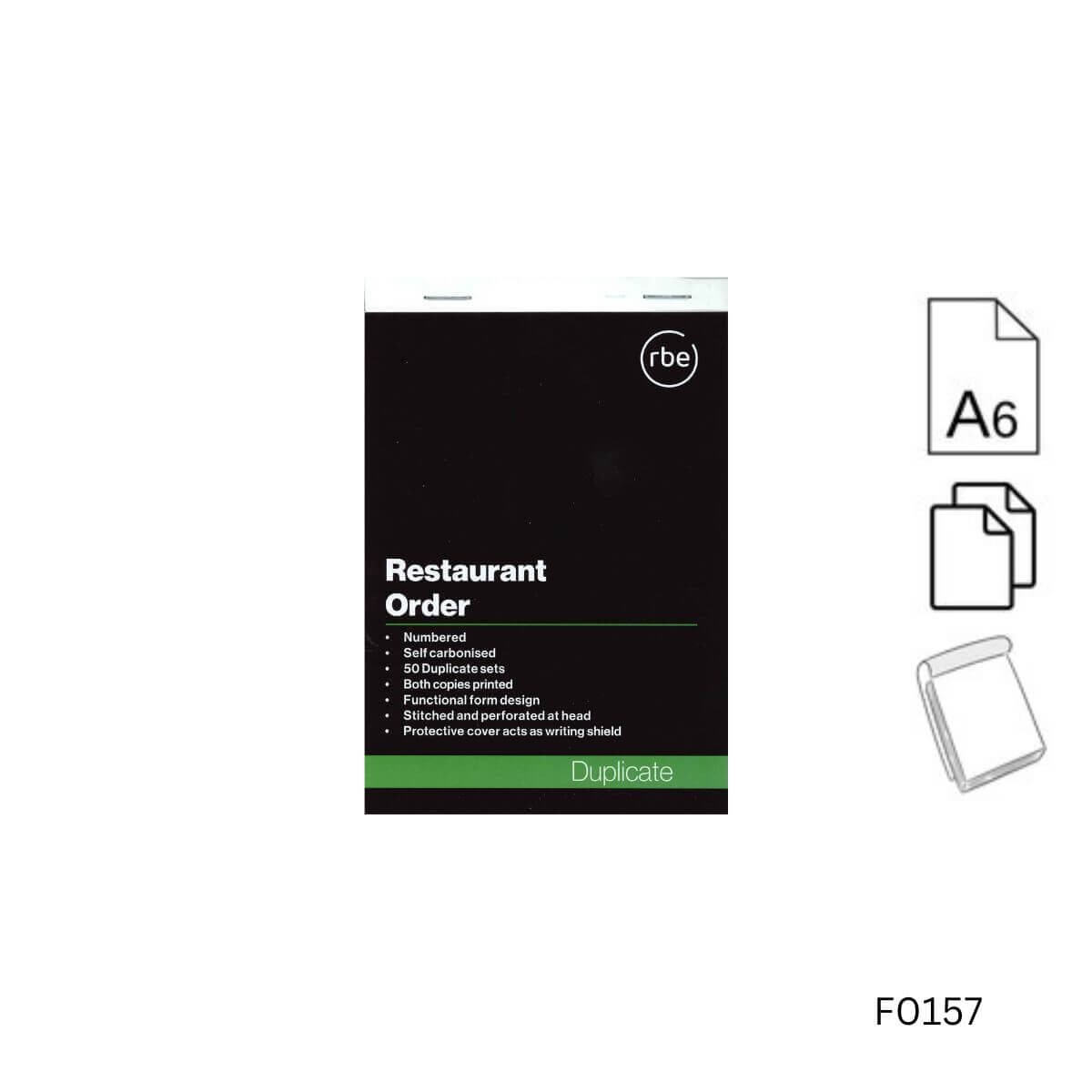 A6 Restaurant Order Duplicate Pads
