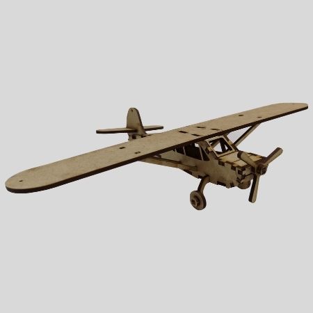 Laser Cut - 3D Aeroplane Model - Piper Cub