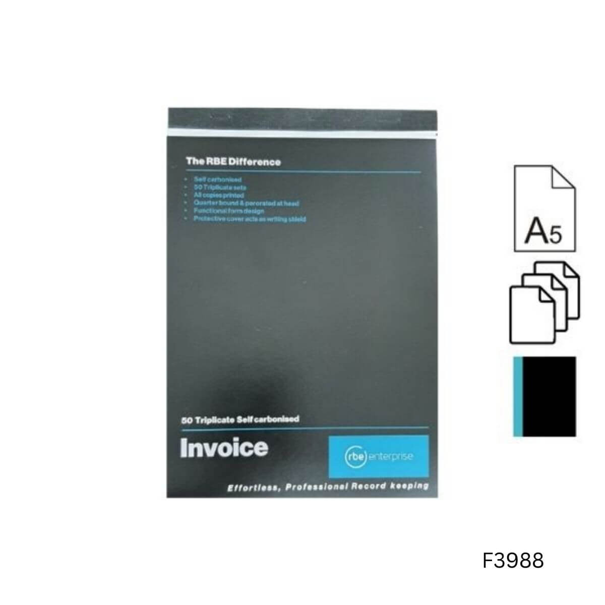 A5 Quarter Bound Triplicate Invoice Book