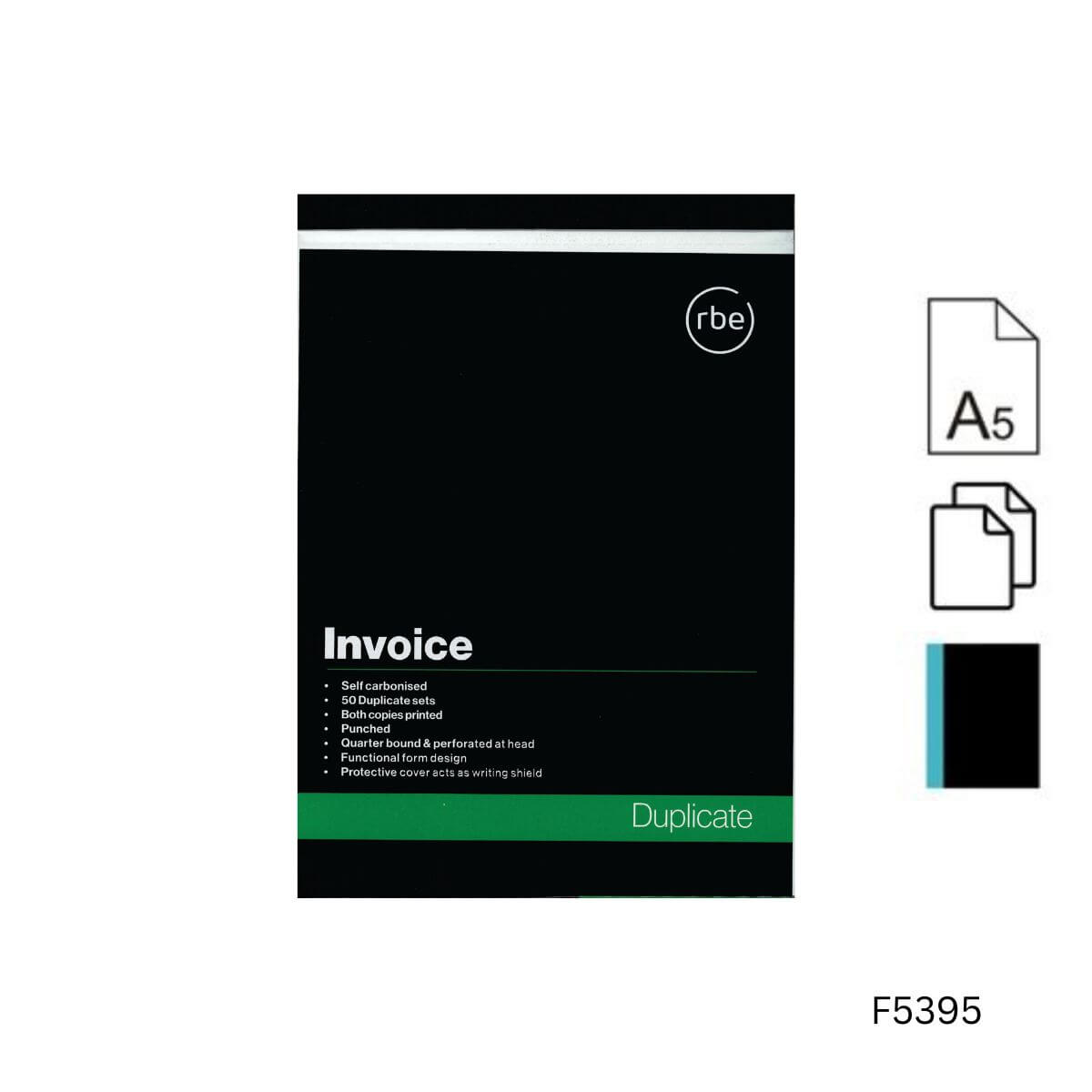 Duplicate A5 Quarter Bound Invoice Book