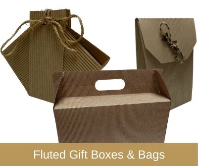 Fluted Gift Boxes & Bags