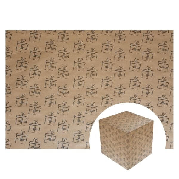 Presents Kraft Gift Wrapping Paper