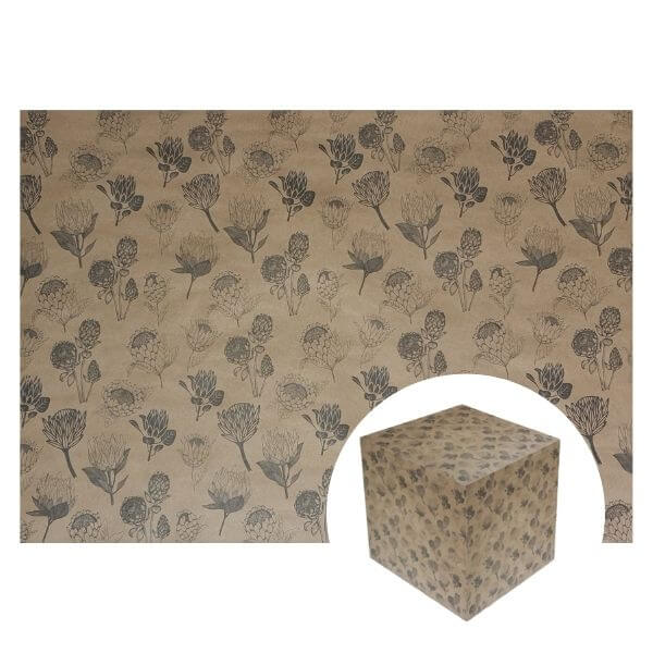 Protea Kraft Gift Wrapping Paper