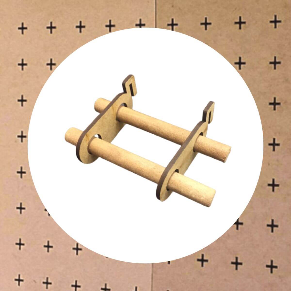 Double Rod Hook for Laser Cut Peg Board