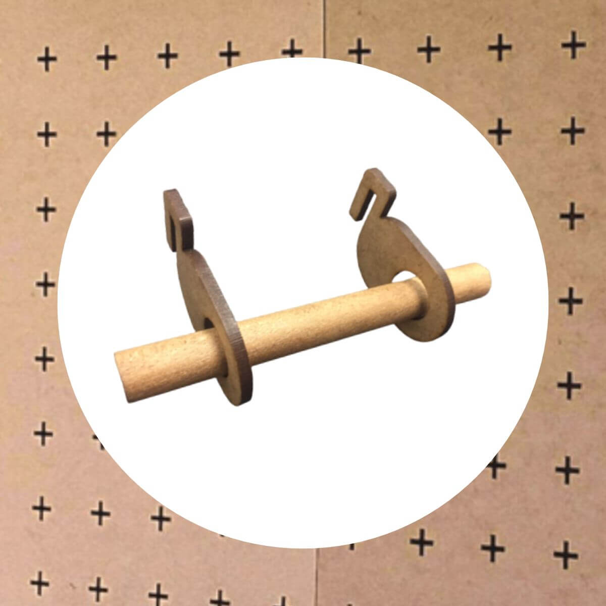 Single Rod Hook for Laser Cut Peg Board