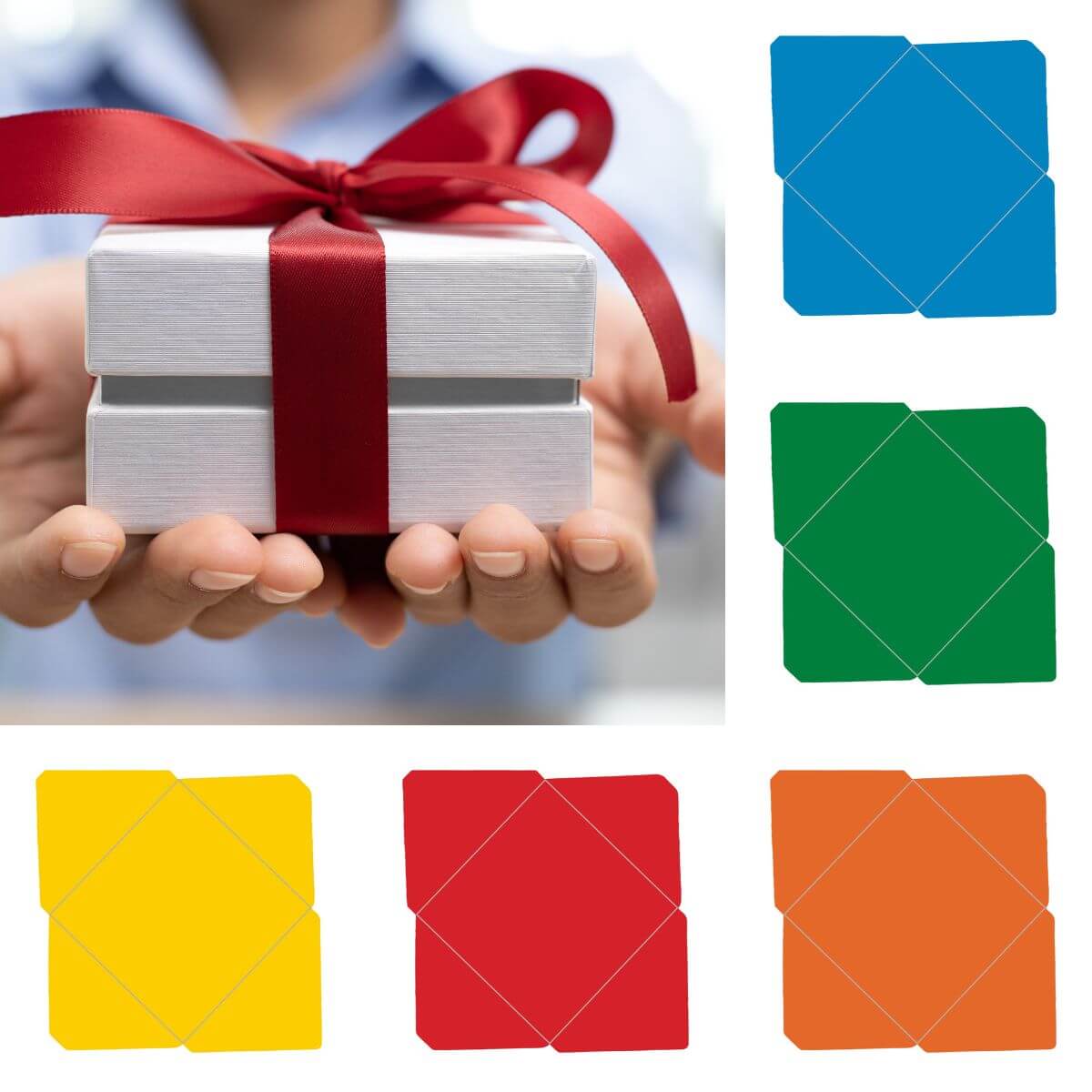Bright Colour Square Envelopes