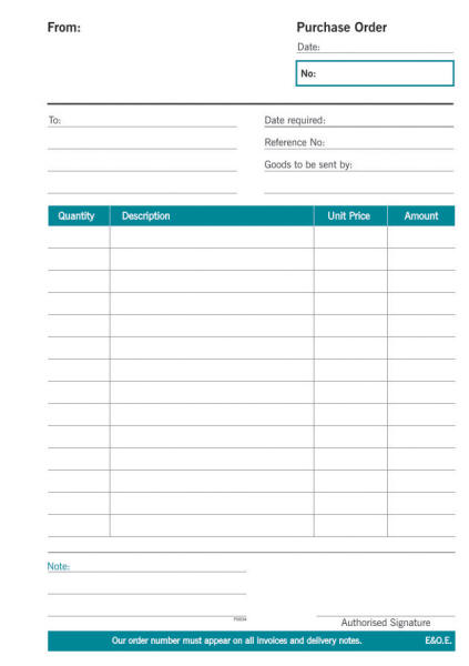 A5 Purchase Order Triplicate Form