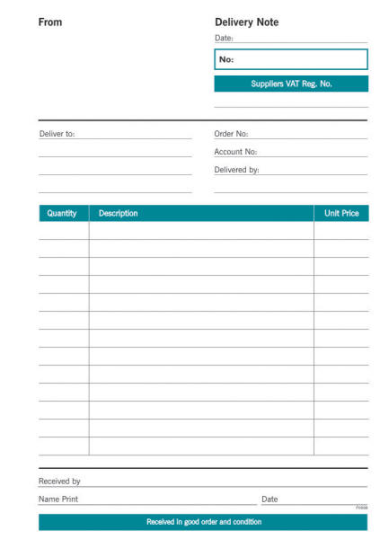 A5 Delivery Note Triplicate Form