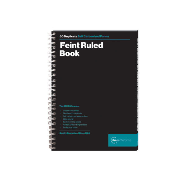 A5 Feint Ruled Duplicate Spiral Bound Book