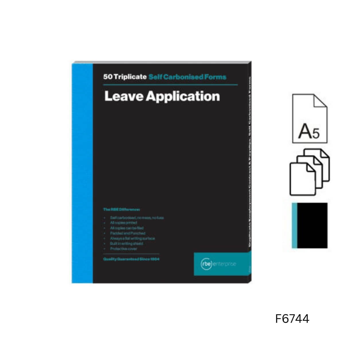 A5 Leave Application Duplicate Book