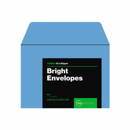 Bright Blue C6 Envelopes