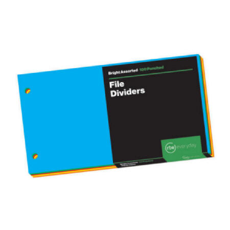 Bright Assorted File Dividers
