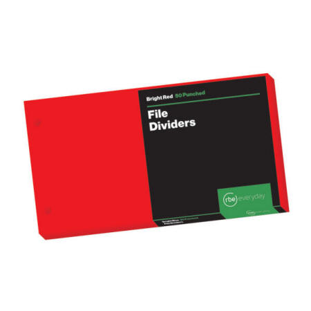Bright Red File Dividers
