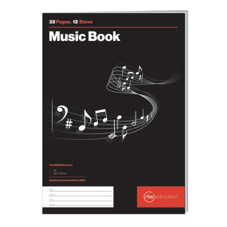 12 Stave Music Book