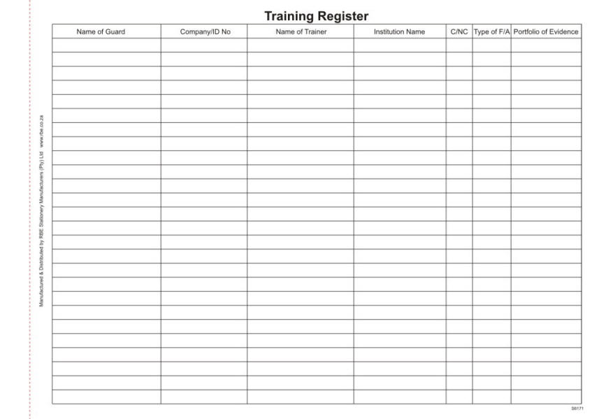 Firearm Training Register
