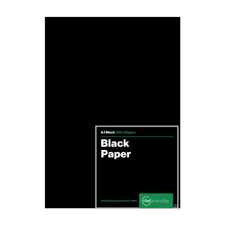 Bright Black Paper A4