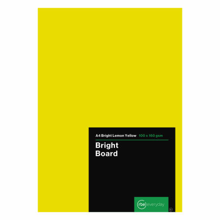 Bright Lemon Yellow Board A4