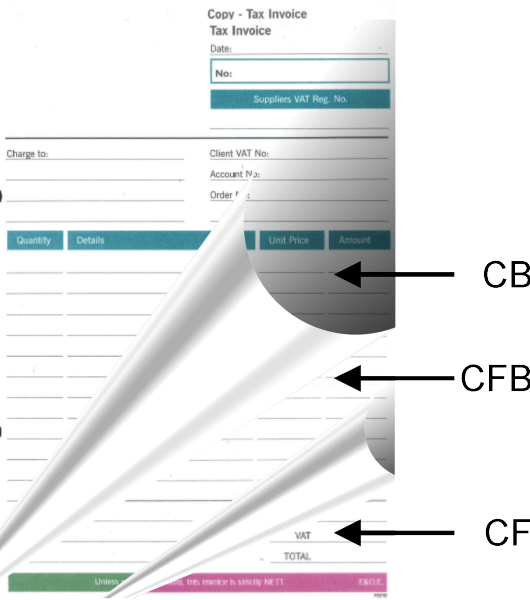 NCR Sheets - CB, CF & CFB