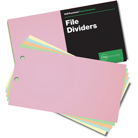Pastel Assorted File Dividers