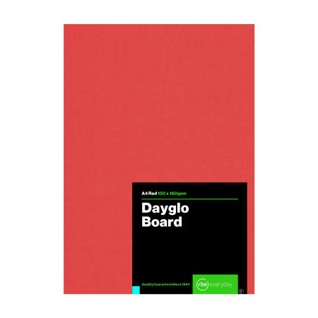 Dayglo Red A4 Board