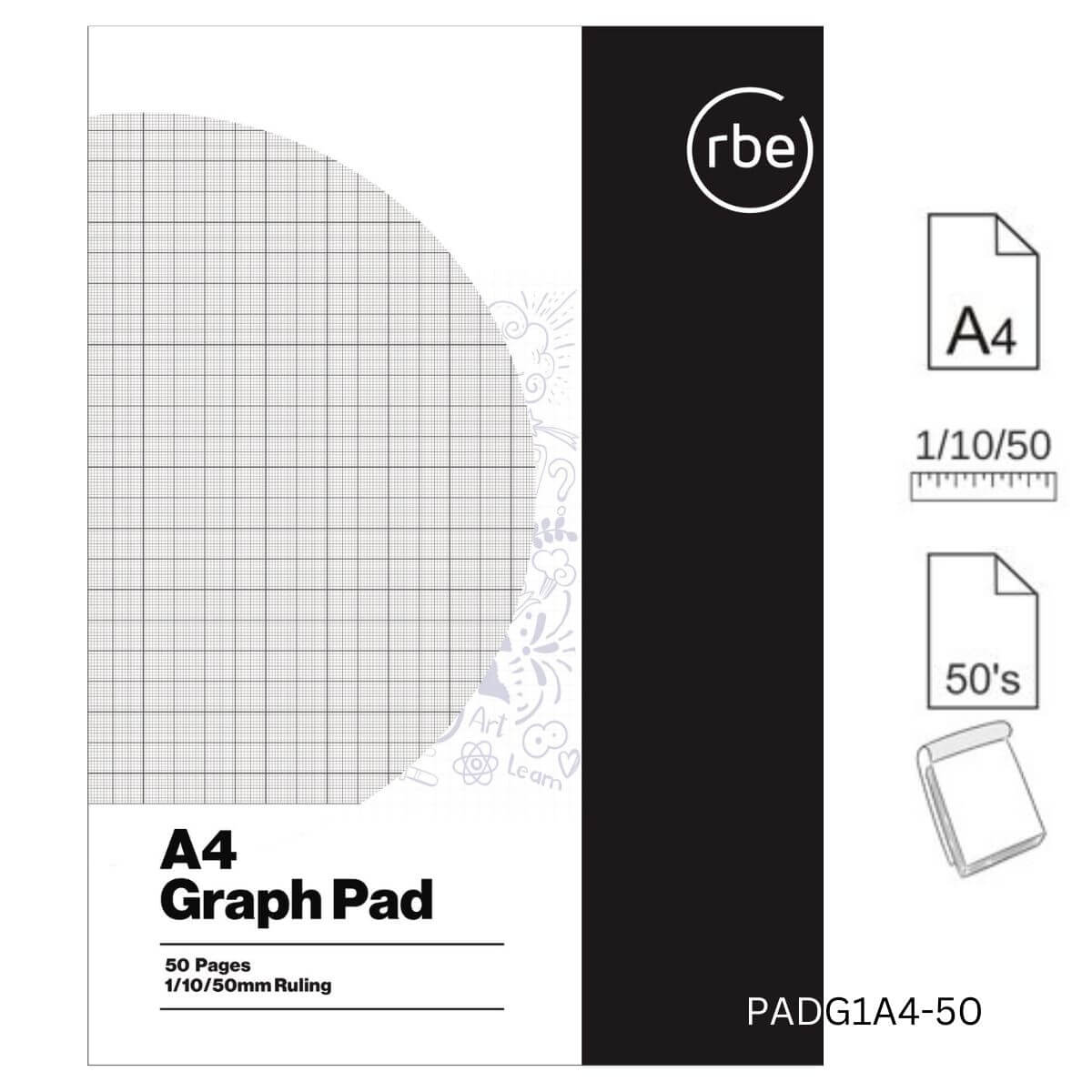 A4 Graph Pad - 1/10/50mm Ruling