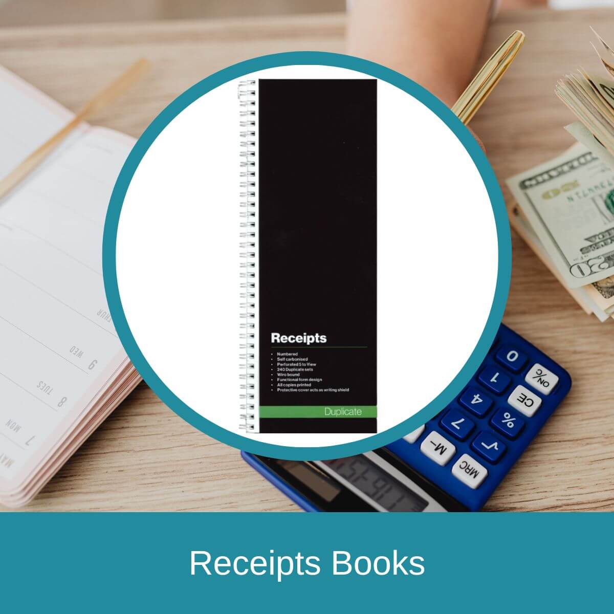 Receipt Book Product Options