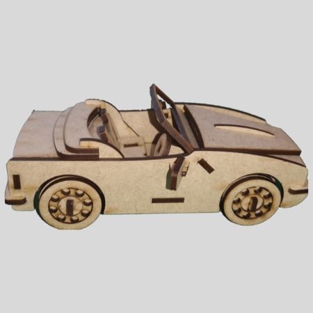 Laser Cut - 3D Car Model - Convertible Sports Car