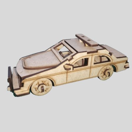 Laser Cut - 3D Car Model - Police Car