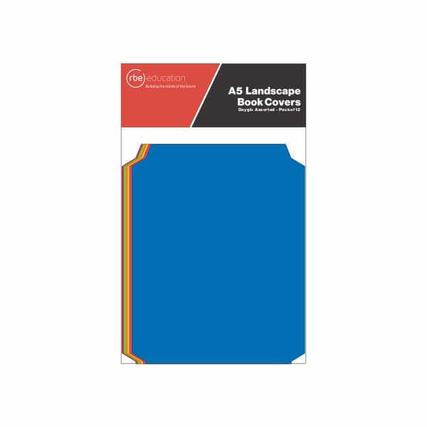 A5 Landscape Dayglo Assorted Colour Book Covers
