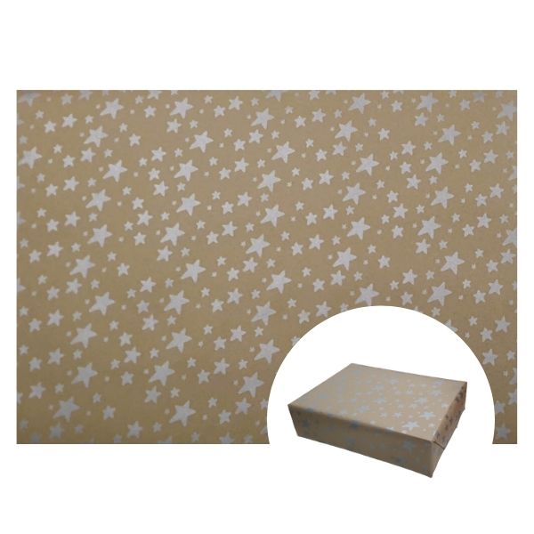 Silver Stars Wrapping Paper