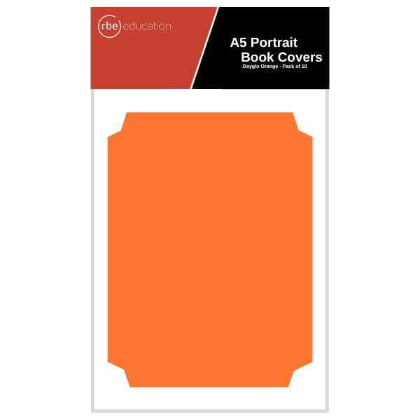 Dayglo Orange A5 Portrait Book Cover