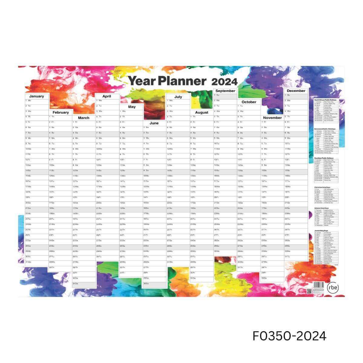 A1 Laminated Wall Planner