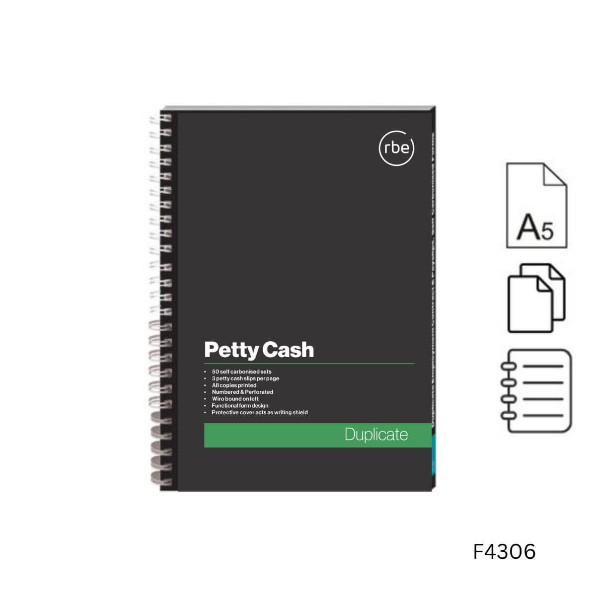 A5 Petty Cash Book Duplicate