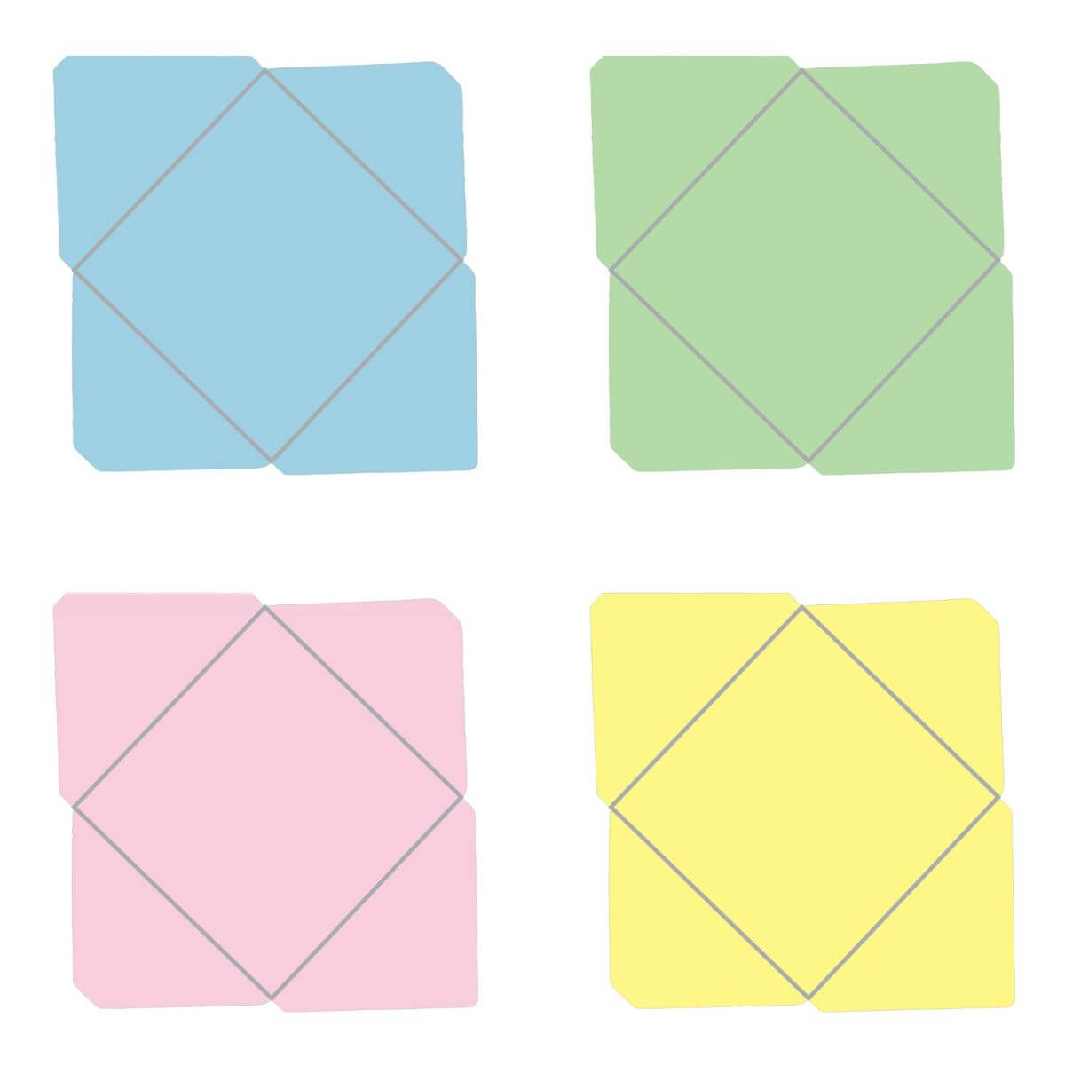 Pastel Square Envelopes