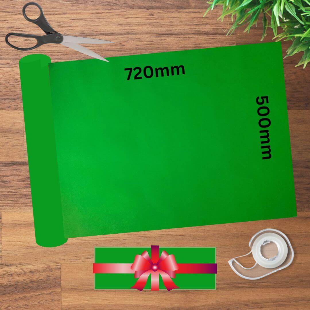 Dayglo Green Wrapping Paper