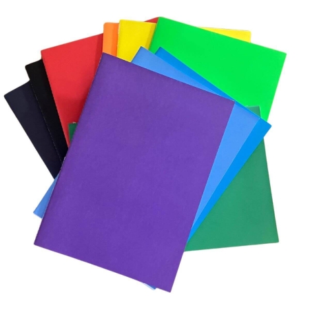 72pg Feint & Margin 8mm Pre Covered Exercise Books - 10 Pack