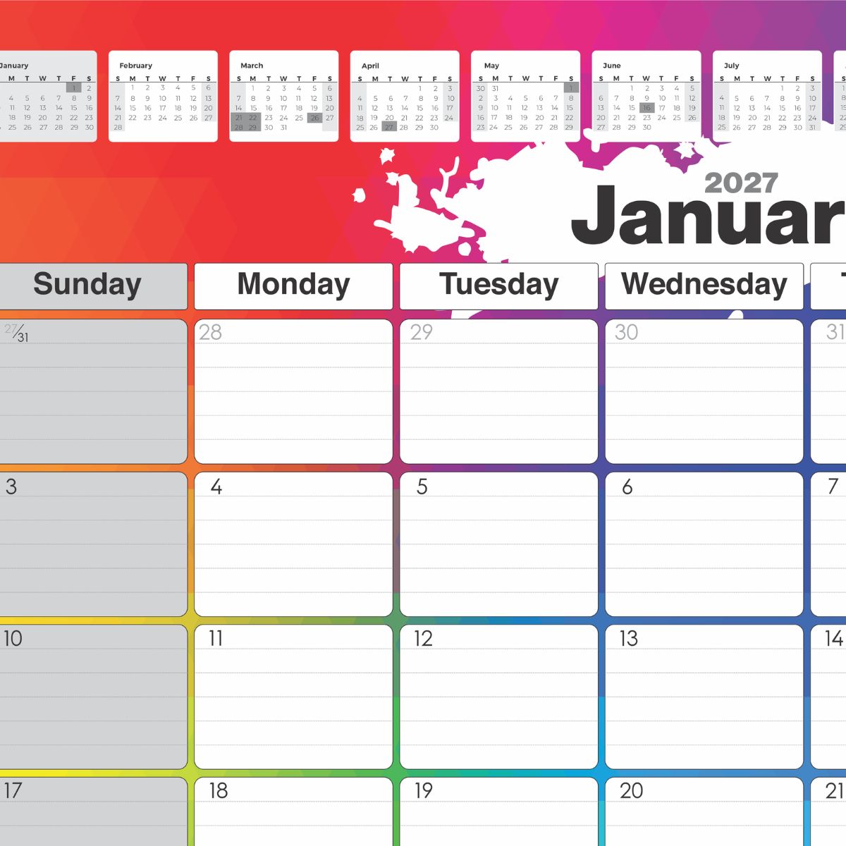 RBE 2027 A2 Desk Calendar Pad