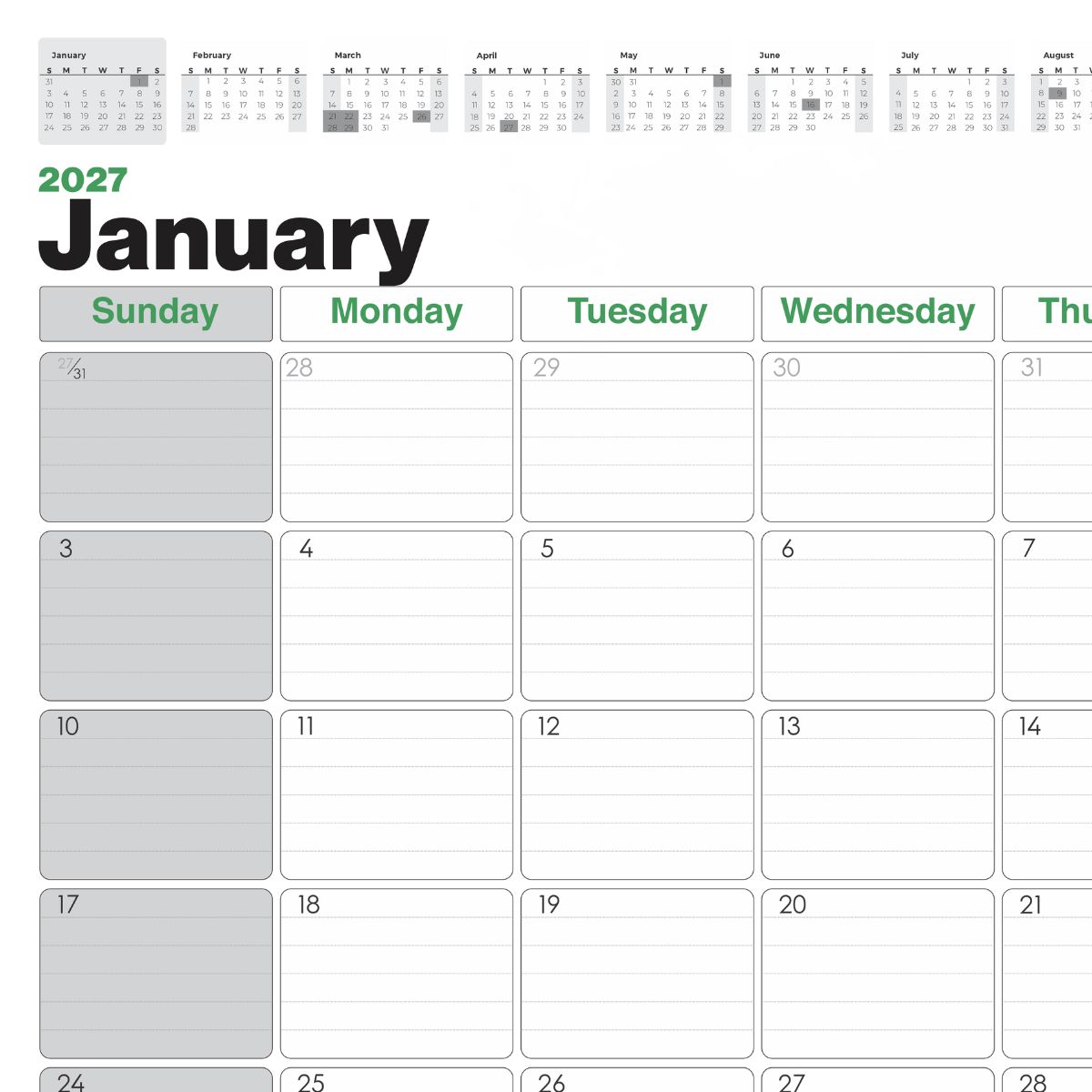 RBE 2027 A2 Corporate Desk Calendar Pad