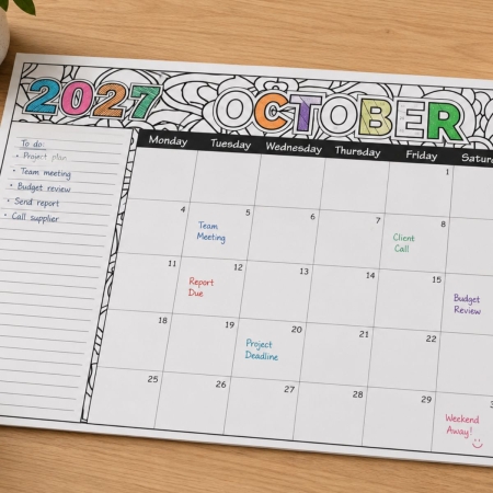 RBE 2027 A3 Doodle Calendar Pad