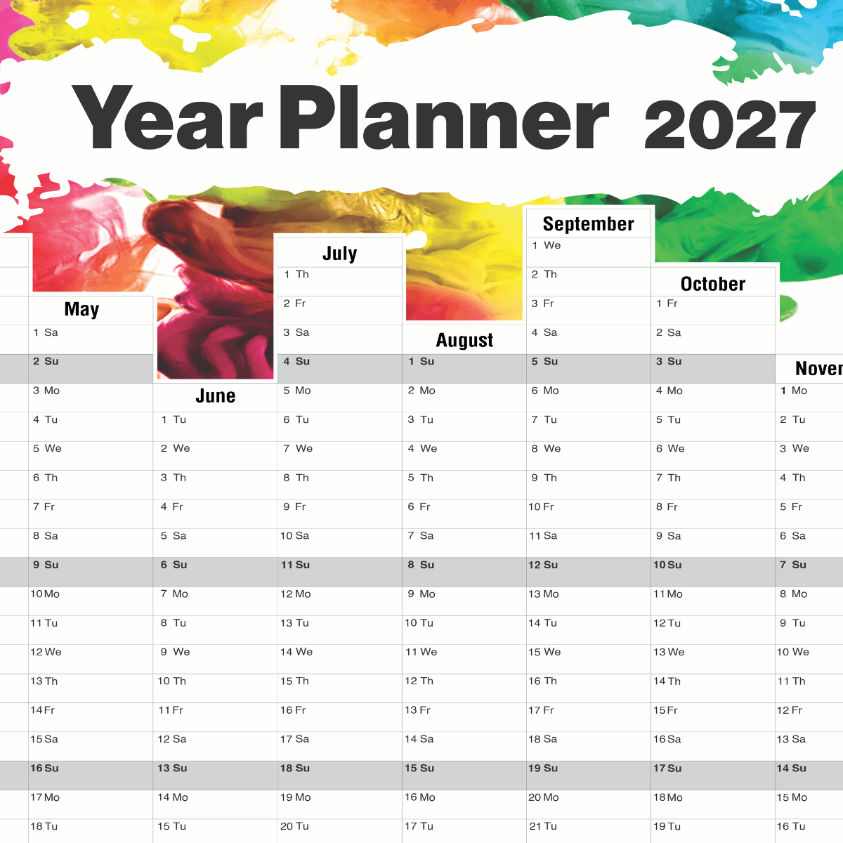 2027 A1 Wall Planner