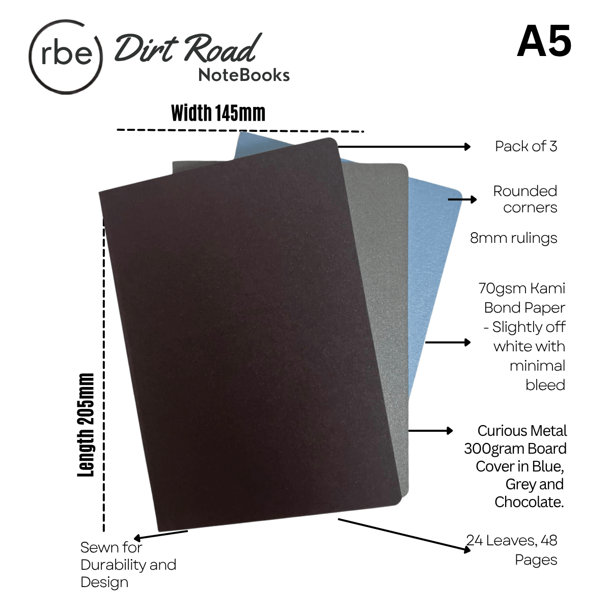 RBE Dirt Road Notebook (Stormy Sky)