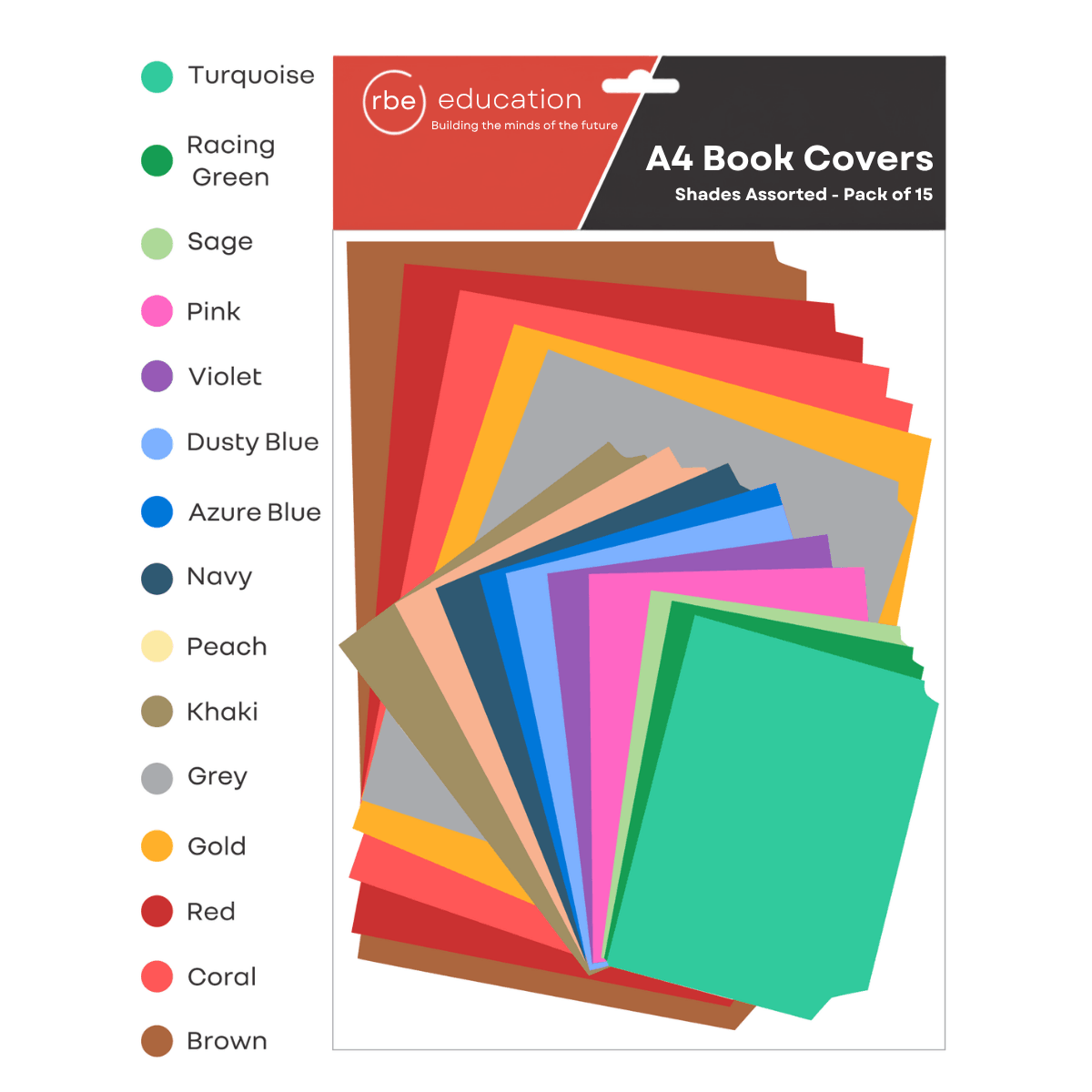 RBE A4 Pre-Cut Shades Book Covers